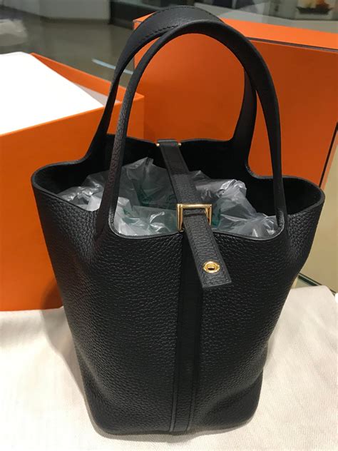 hermes picotin 18 black|hermes picotin 18 with strap.